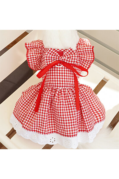 Choice7 M 2 Summer Pet Dress Floral Pattern Plaid Skirts Cat Princess Dresses...