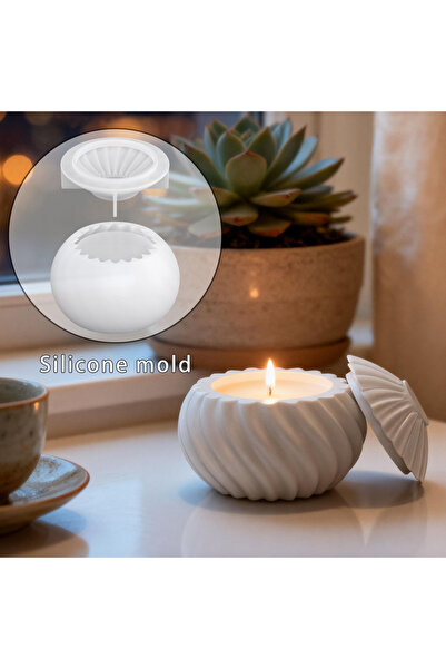 Choice DIY Spiral Pearlescent Candle Cup Mold - for Resin, Plaster & Aromathe...