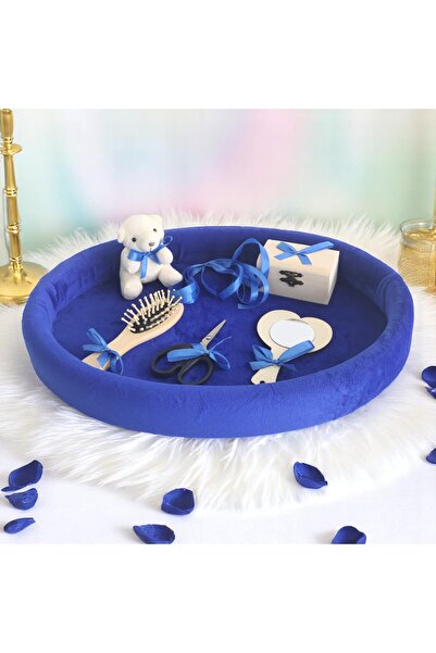 Inovius Mot Tray, 7-Piece Velvet Sponge - Royal Blue Teddy Bear - TPM79