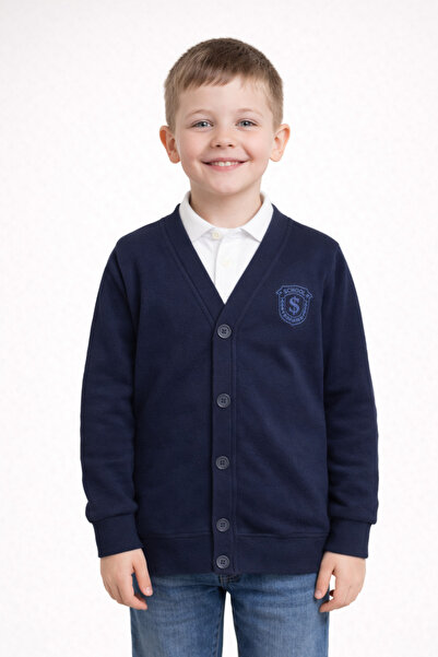 Atabay Kids سترة مدرسية للأولاد من ATABAY 138-01-26 بياقة على شكل V وأزرار وش...