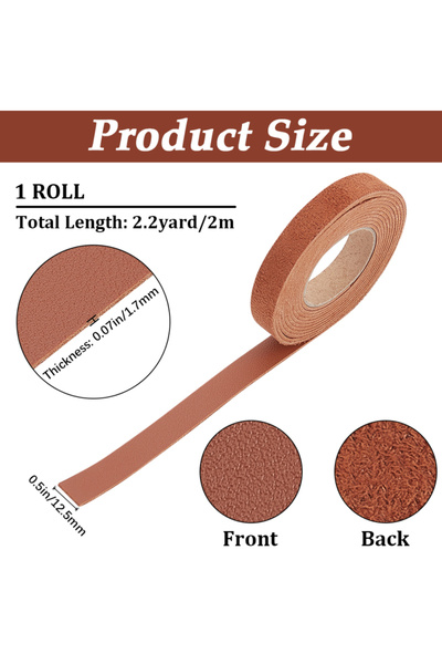 Choice5 AECH03-18658 لفة واحدة من شرائط الجلد الأسود 2 بوصة/50 مم، طول 79 بوص...