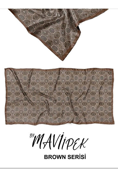 Mavi İpek Soft Cotton Shawl Brown Series D2