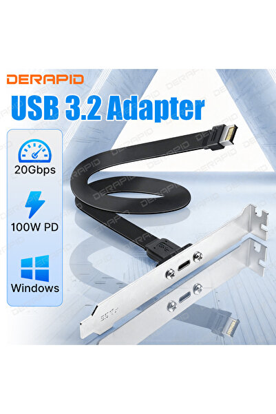 Choice محول USB 3.2 بطول 0.3 متر، موصل USB 3.2 للوحة الأمامية من النوع E إلى ...