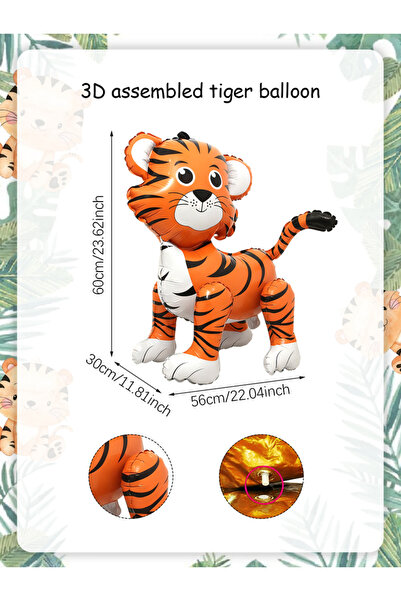 Choice Other 1pc tiger 1-piece walking tiger foil balloon, suitable for birth...