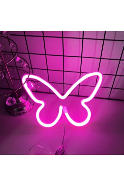 Choice Pink 1 Piece, Flying Butterfly Shaped Led Neon Light, Suitable for Roo...