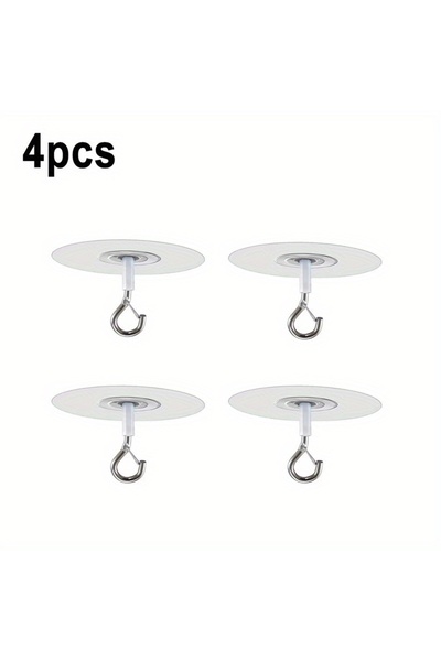 Choice خطافات سقف شفافة من مادة PVC مكونة من 4 قطع، لا تحتاج إلى ثقب - شديدة ...