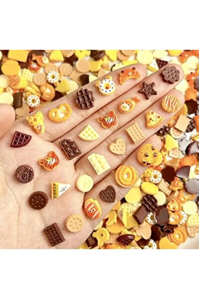 Choice 30 قطعة من إكسسوارات تزيين الأظافر الإبداعية على شكل دب، آيس كريم، شوك...