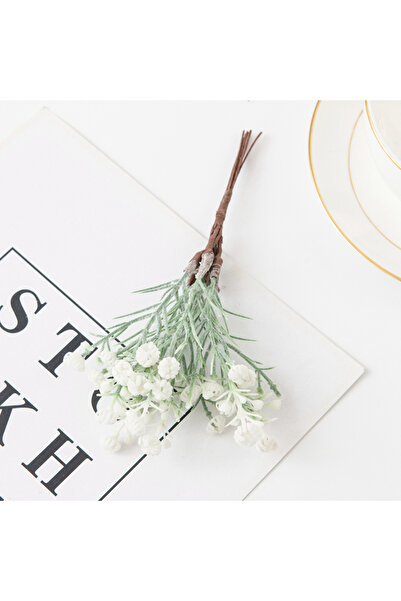 Choice WHITE 6Pcs Fake Plants Purple Plastic Gypsophila Diy Christmas Wreath ...