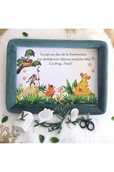 Inovius Tavita Mot, Buretata din Catifea cu 6 Piese - Lion King Simba Verde -...