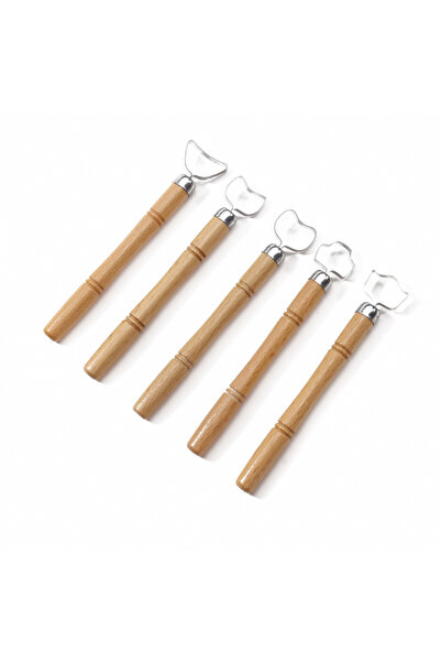 Choice مجموعة أدوات فخارية مكونة من 5 قطع: أداة تشكيل مقابض أباريق الشاي، مكش...