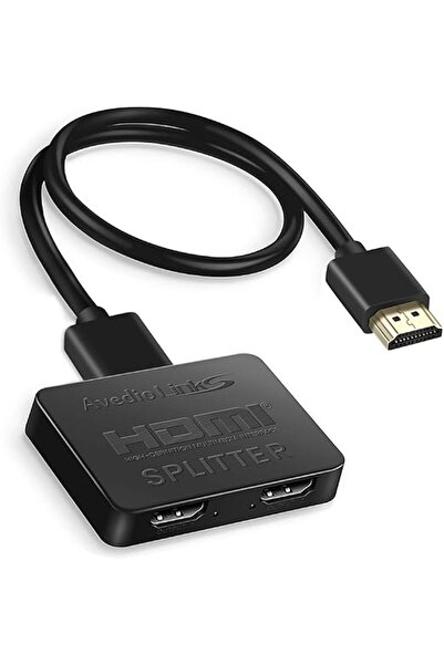 Genericc موزع HDMI من أفيديو لينكس، مدخل واحد ومخرجان، مع كابل HDMI بطول 4 أقدام