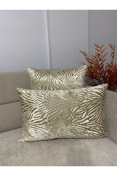 YILMAZHOME Pernă și husă de pernă decorativă din catifea model zebră