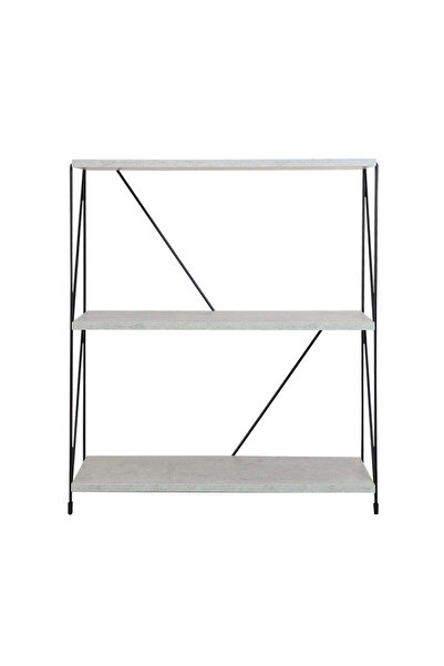 Pragmatic Bookshelf وحدة رفوف خشبية ماليزية من 3 مستويات