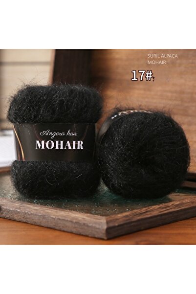 Choice 17 Black 150g Alpaca Mohair Yarn, Colorful Multi-Color Yarn, Crochet Y...