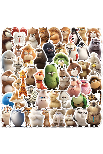 Choice 50PCS 50pcs Angry Funny Pixar Animals Stickers Cartoon Graffiti Decal ...