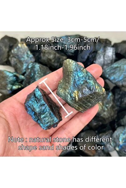 Choice 10-30 غرام، قطعة واحدة من حجر اللابرادوريت الطبيعي ذي الملمس الخشن، من...