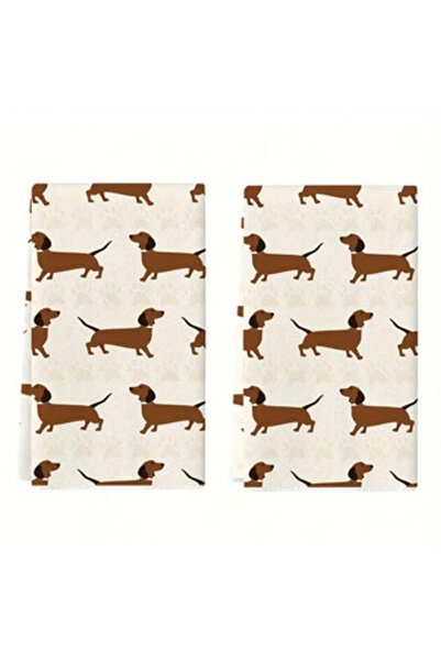 Choice 40X60Cm WHITE Dachshund Kitchen Towel, Dish Towel, Hand Towel, Kitchen...