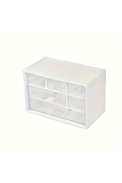 Choice WHITE Six-compartment Drawer Storage Box, Drawer Bead Small Jewelry St...