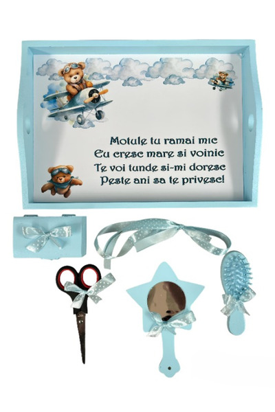 Inovius Tavita pentru Mot - Ursulet Aviator Albastru - TPM37