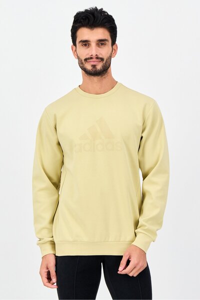 adidas Men Regular Fit Long Sleeve Outdoor Sweatshirt, Khaki
