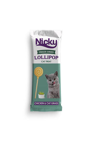 Nicky LOLİPOP 1,4 GR TAVUK-KEDİ ÇİMİ 15 ADET