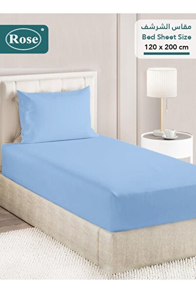 Rose Plain Fitted Sheet & Pillowcase(s) Set, High Quality Microfiber, Single ...