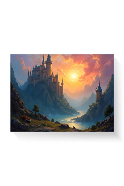 Printees Painting - Castle at night