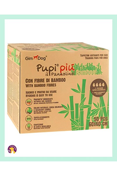 Gimdog Pupi Pad Bamboo Köpek Tuvalet Pedi 60X60 cm – 50 Adet, Süper Emici