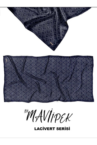 Mavi İpek Soft Cotton Shawl Navy Blue Series D1
