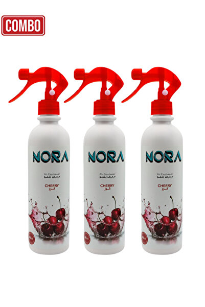 Nora بخاخ معطر جو برائحة الكرز، عبوة ثلاثية، يدوم طويلاً، للتحكم في روائح الغ...