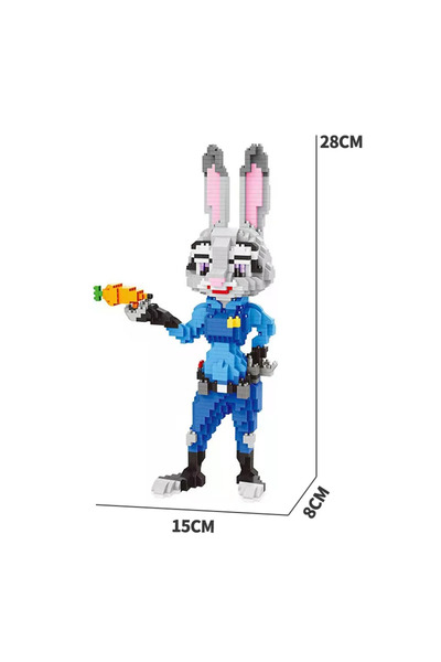 Choice1 مجموعة مكعبات جودي أنيمال سيتي الماسية - طقم بناء ثنائي الثعلب والأرن...