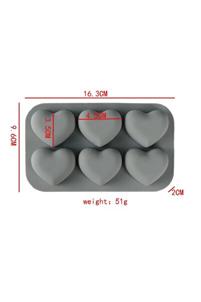 Choice1 قوالب سيليكون رمادية بستة تجاويف لصنع الصابون، قالب شوكولاتة على شكل ...