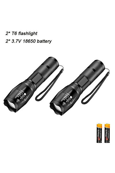 Choice3 2pcs-18650 battery High Power T6 LED Flashlights Camping Torch 5 Ligh...