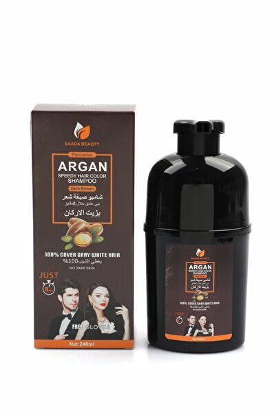 SAADA BEAUTY Argan oil hair dye shampoo in multiple colors, 240ml