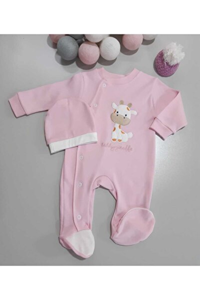 Sönmez Baby TEDDY GİRAFFE PENYE TULUM VE ŞAPKASI LÜX İKİLİ BEBE TAKIMI
