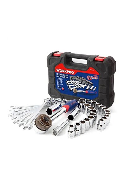 Workpro Wp202528 3/8'' Metric/Inch 32 Piece Cr-V Professional Socket and Comb...
