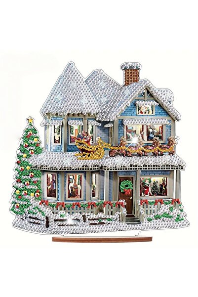 Choice GH024 1 diamond painting set of wooden Christmas ornaments, DIY crysta...