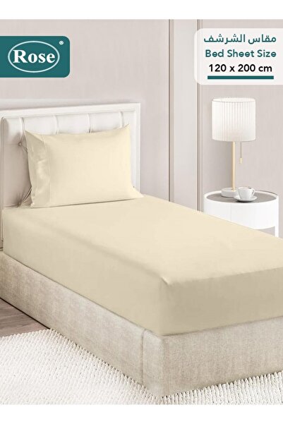Rose Plain Fitted Sheet & Pillowcase(s) Set, High Quality Microfiber, Single ...