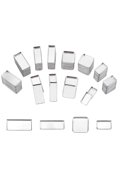 Choice AECH-26769 80pcs Empty Metal Pans 4 Size Aluminum Empty Eyeshadow Pans...