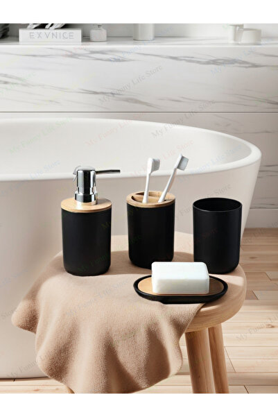 Choice 4PCS-Black 1pc Lotion Dispenser/4pcs Black Bathroom Accessories Set,Pl...