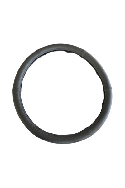 Umbrella Steering Wheel Cover Natural Leather Black 47-49 Cm