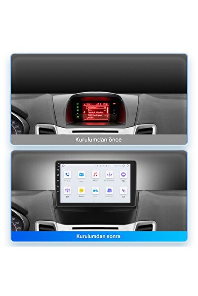 Dobest Ford Fiesta 2009-2017 Yıl 9 İnç 4GB RAM 32GB Hafıza Multimedya Kablosu...