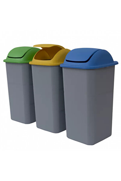 unkown 24 LT TIPPING GARBAGE BASKET WITH YELLOW HINGED LID