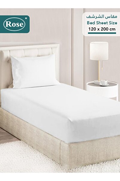 Rose Plain Fitted Sheet & Pillowcase(s) Set, High Quality Microfiber, Single ...