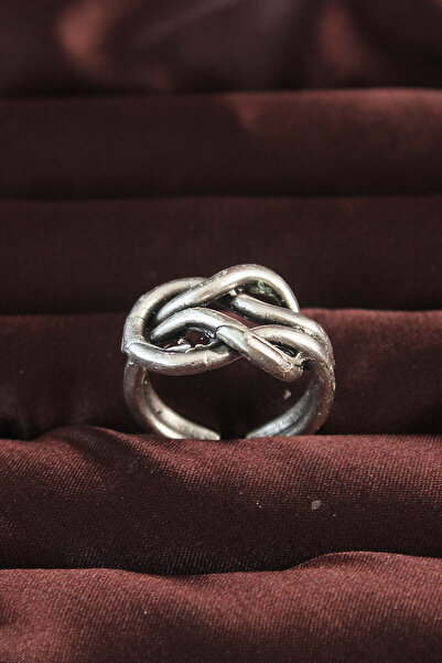 blackpure Silver Color Knot Model Adjustable Men's Ring