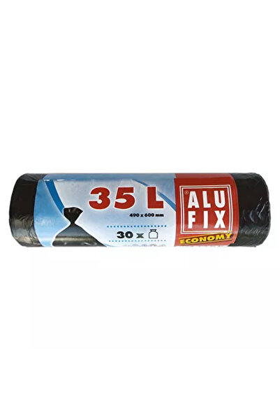 alufix Saci de gunoi negri 35L, 30 buc., pachet economic de 10 role