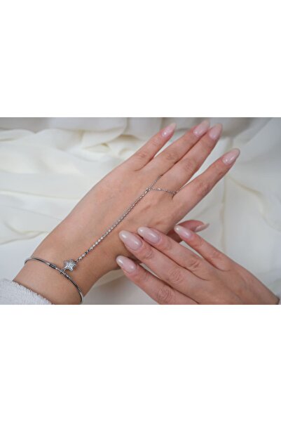 ATELİER TUĞBA سوار فضي مرصع بالنجوم من شاهمران طراز شاه020