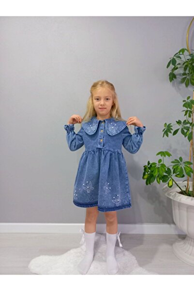 NURTOPU Girl's Dress Set with Jeans, Super Quality Cotton Fabric, Transitiona...