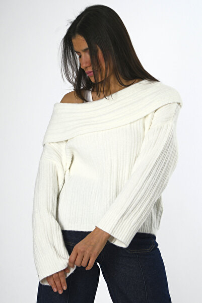 ABBRA Дамски пуловер с мадонна яка