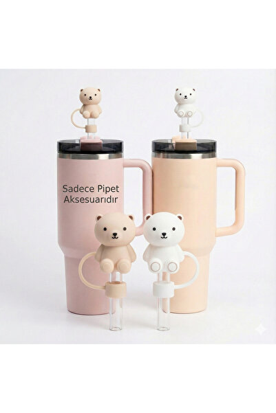 Kelira Thermos Accessory with Straw, Straw Protector, 2 Different Colors, Ted...
